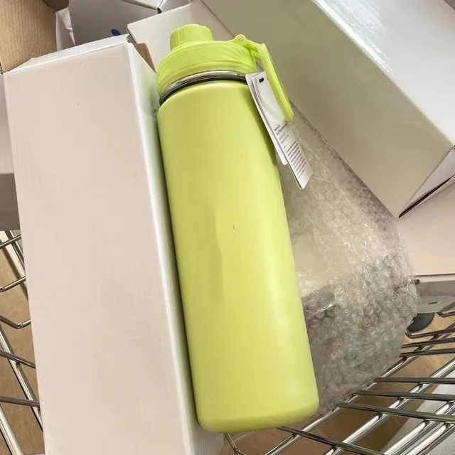 710ml Lulu Insulated Water Cup Sports Bottle Water Bottles Stainless Steel Pure Titanium Vacuum Portable Leakproof Outdoor Cup