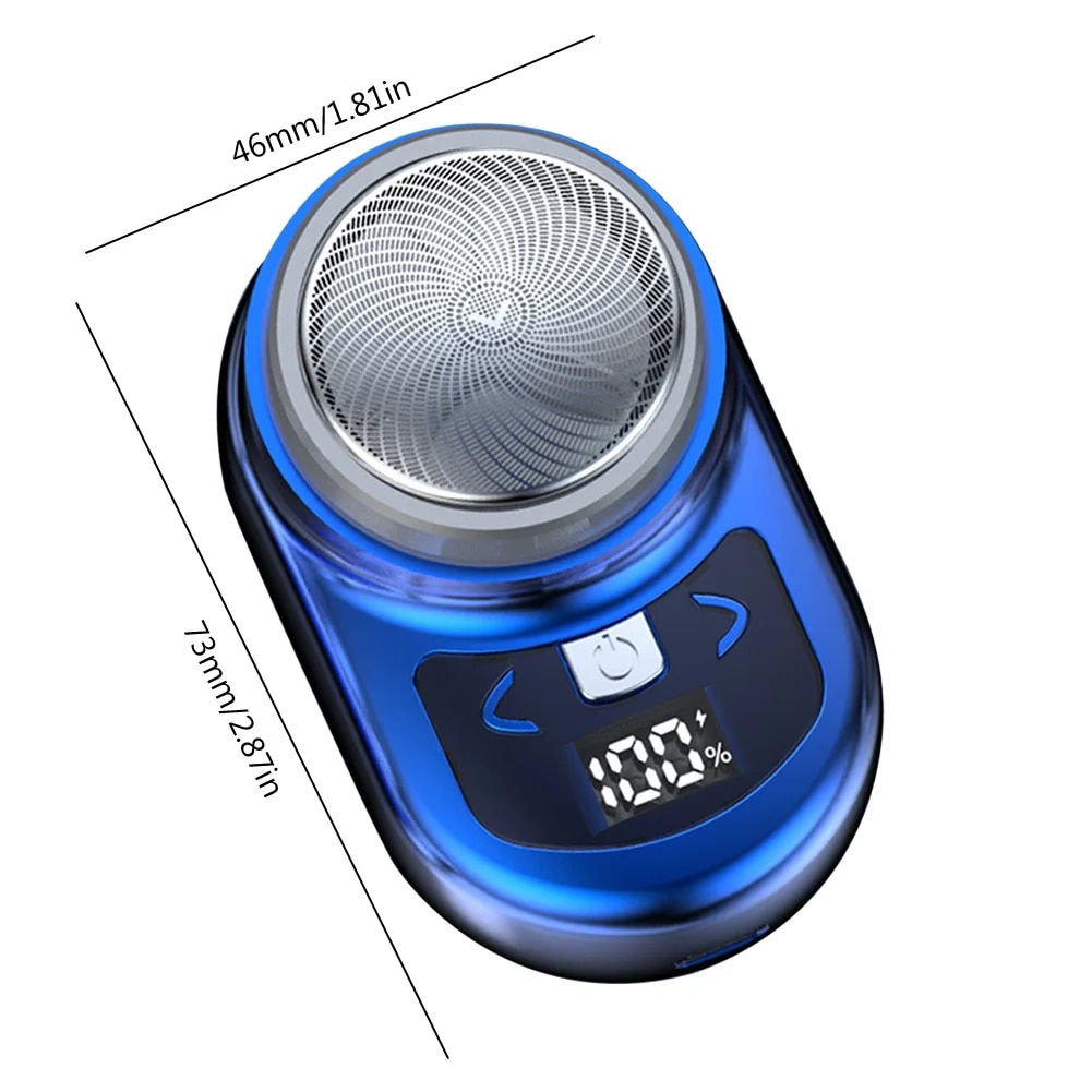 180mAh Men Electric Shaver Portable Mini Household Shaving Machine USB Rechargeable Digital Display for Removing Chest Body Hair