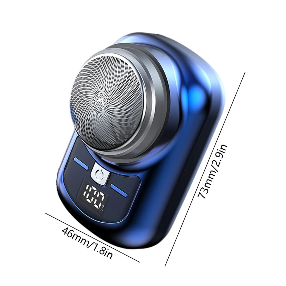 180mAh Men Electric Shaver Portable Mini Household Shaving Machine USB Rechargeable Digital Display for Removing Chest Body Hair