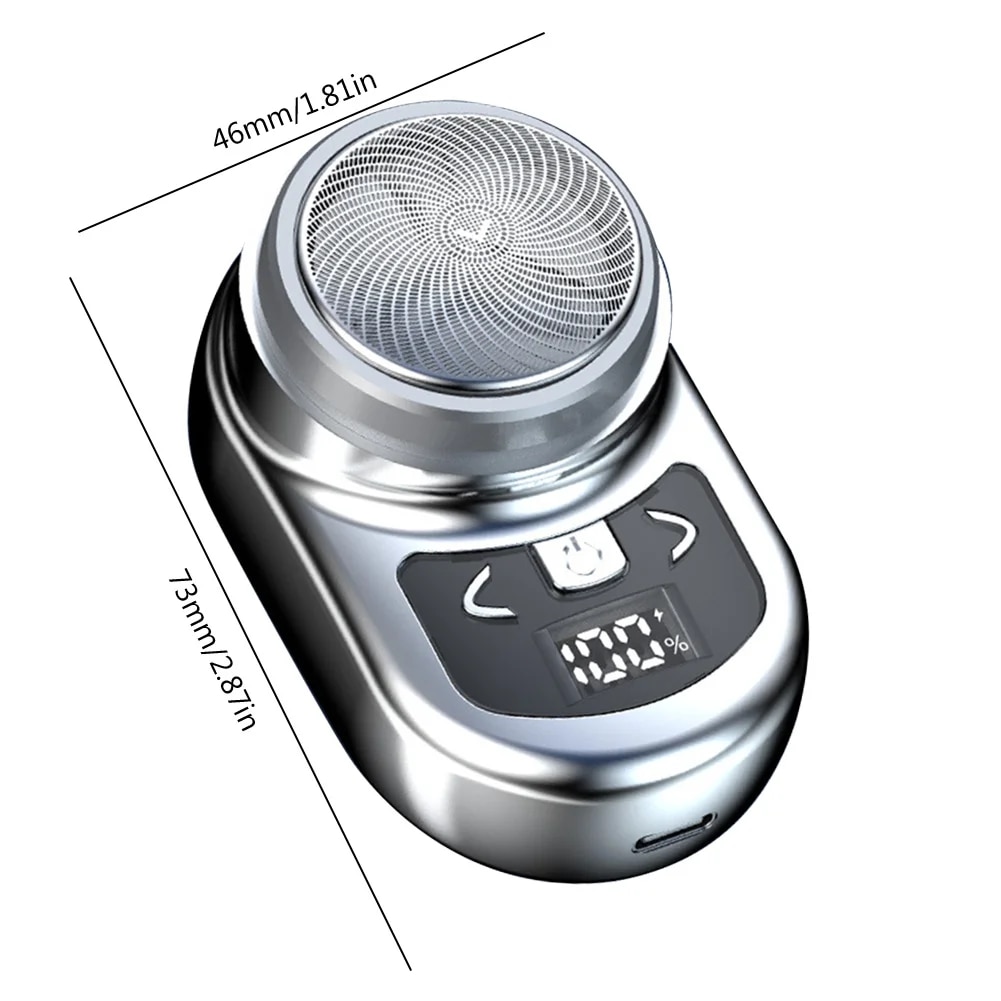 180mAh Men Electric Shaver Portable Mini Household Shaving Machine USB Rechargeable Digital Display for Removing Chest Body Hair