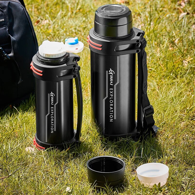 Stainless Steel Thermos Bottle Vacuum Large Capacity Flasks Water Bottle Insulated Water Outdoor Travel Bottle Cup Keeping Warm