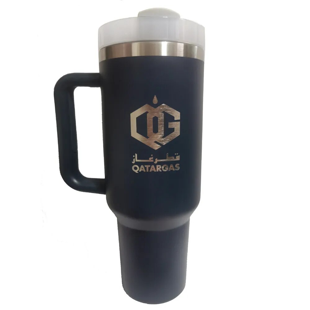 Personalized 40 Oz Tumbler with Handle Lid Straw 40oz Stainless Steel Water Bottle Vacuum Thermos Cup Travel Car Coffee Mug