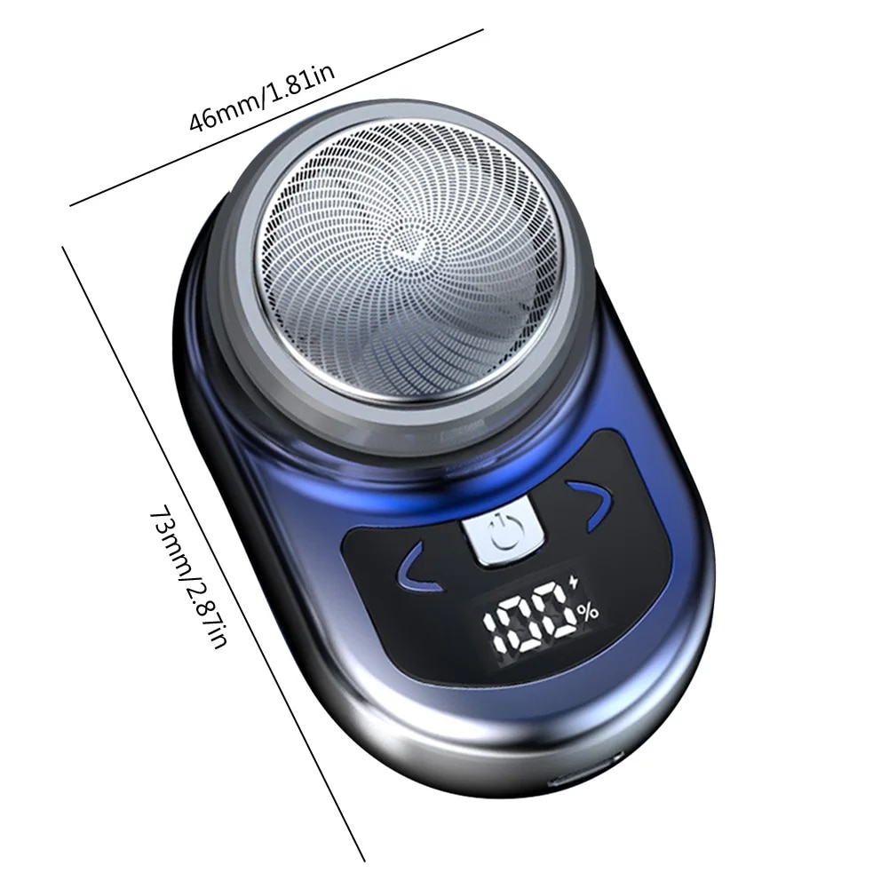 180mAh Men Electric Shaver Portable Mini Household Shaving Machine USB Rechargeable Digital Display for Removing Chest Body Hair