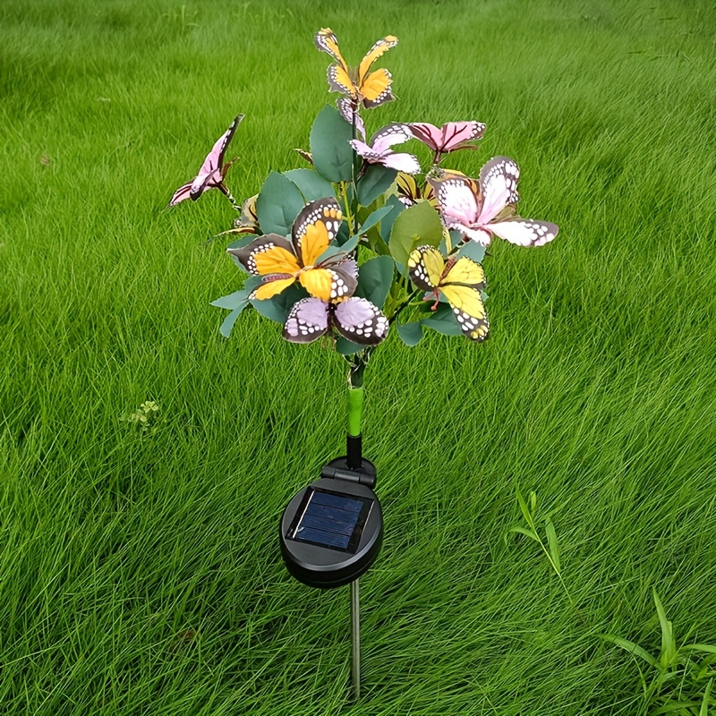 Solar Simulation Butterfly Tree Light, Outdoor Yard Decoration Butterfly Light, For Lawn, Ground, Garden