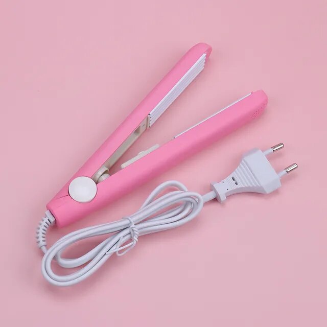 1PC New Curling Iron Mini Hair Iron Pink Corrugated Plate Electric Curling Iron Hair Art Styling Tools