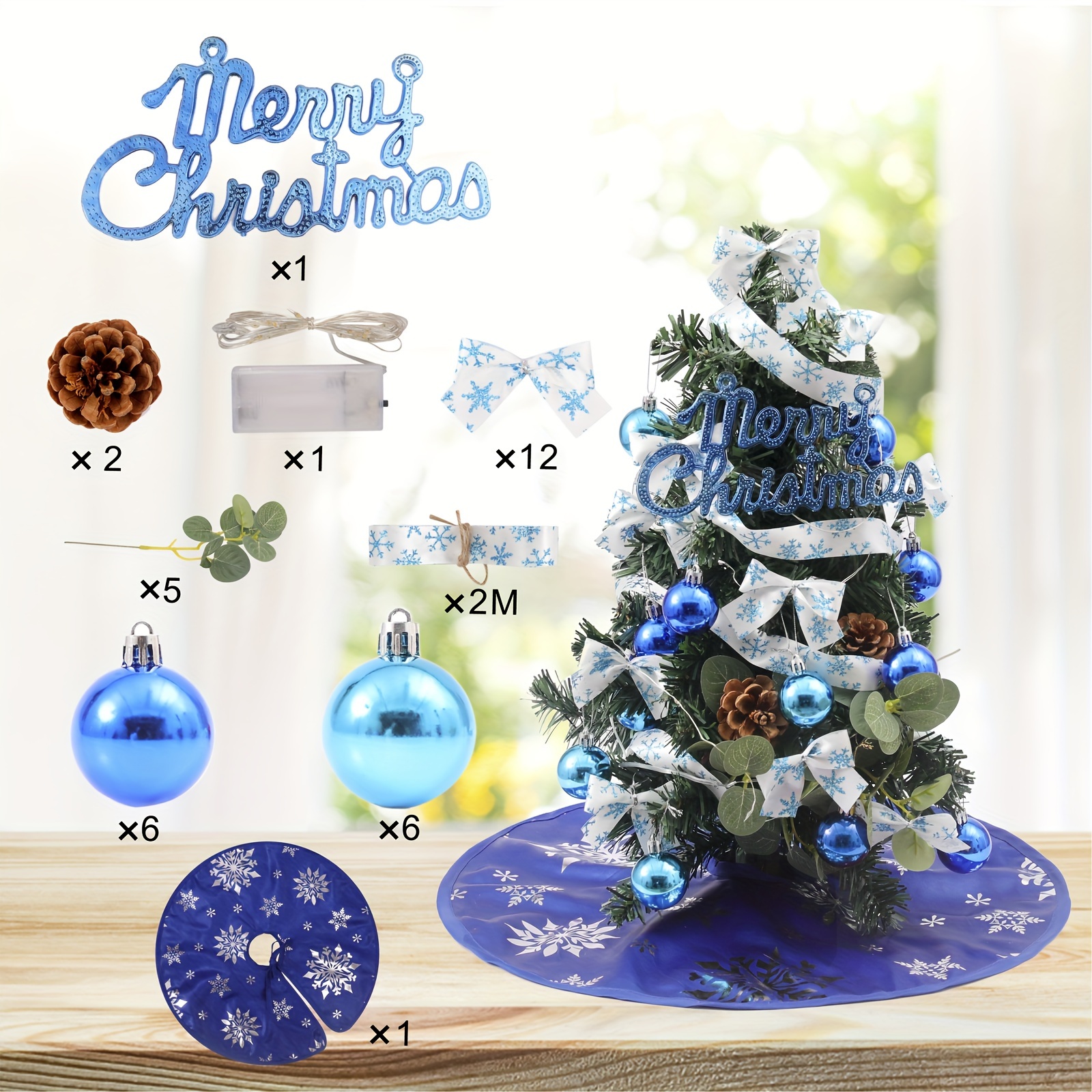 Merry Christmas Desktop Christmas Tree Home Decoration Supplies Small Ornaments 16.54inch Small Mini Christmas Tree Thanksgiving Day Gift