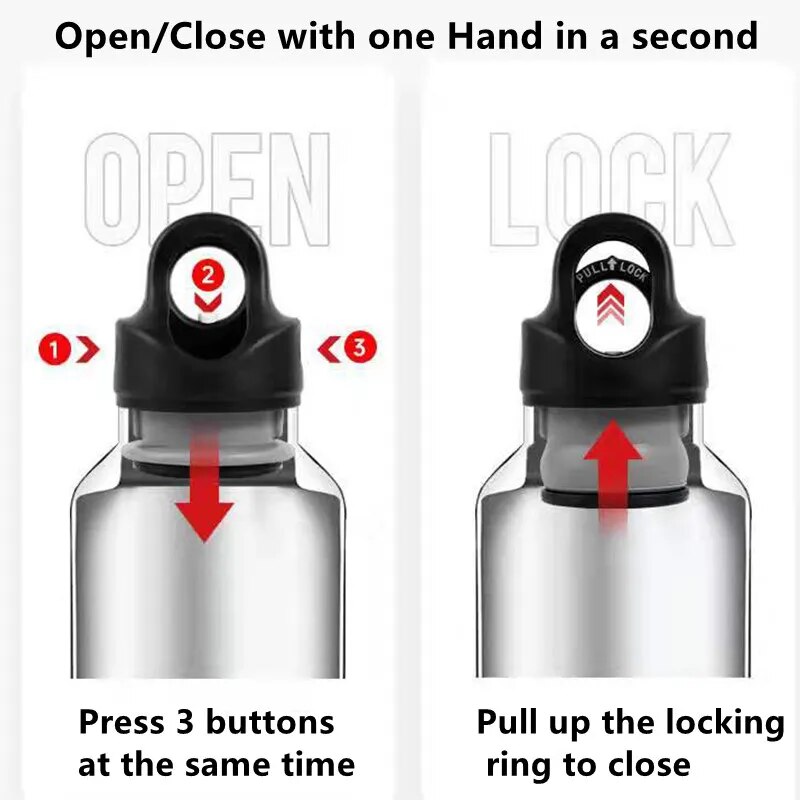 RevoMax 350/500/750/1000ml Double Wall Stainles Steel Water Bottle Thermos Bottle Keep Hot and Cold Insulated Vacuum Flask