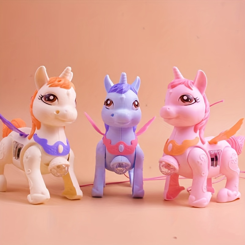 Children's Toy Electric Lights Music Cartoon Pony Rope Pony Toys Boy And Girl Baby Gift