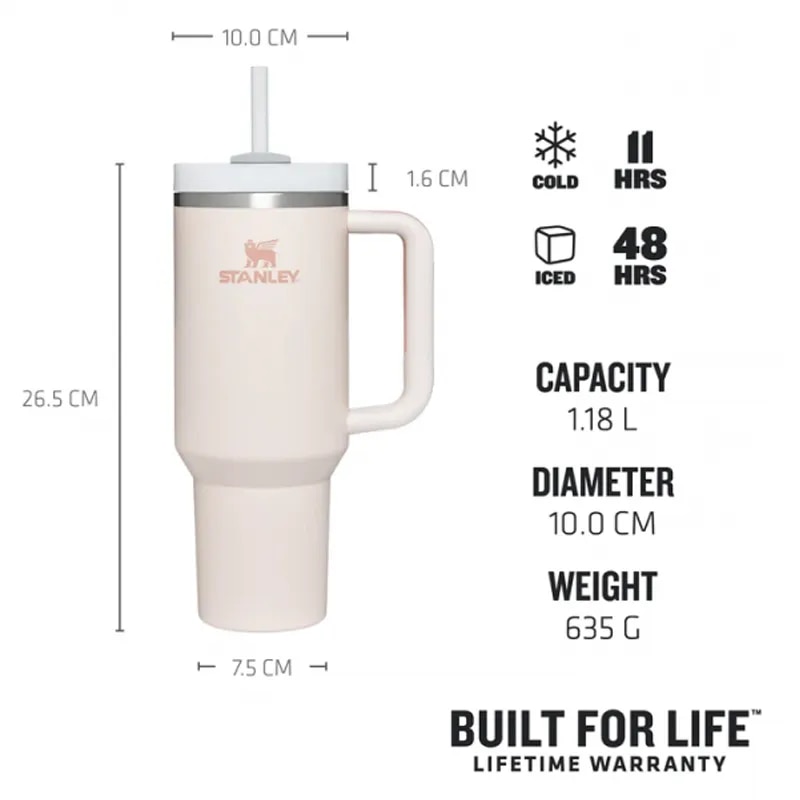 40oz Stanley Adventure Quencher H2.0 Tumbler With Handle Stainless Steel 40 Oz Water Bottle Vacuum Insulated Travel Cup