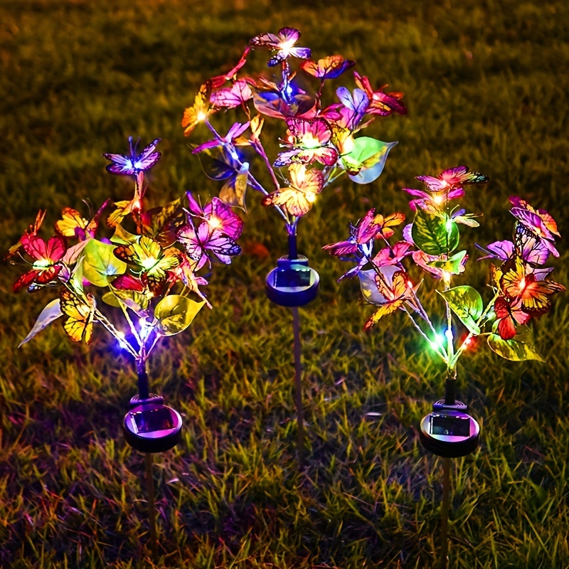 Brighten Up Your Garden with This Solar-Powered Butterfly Flower Lamp - Perfect for Home Decor, Camping, Parties & More!