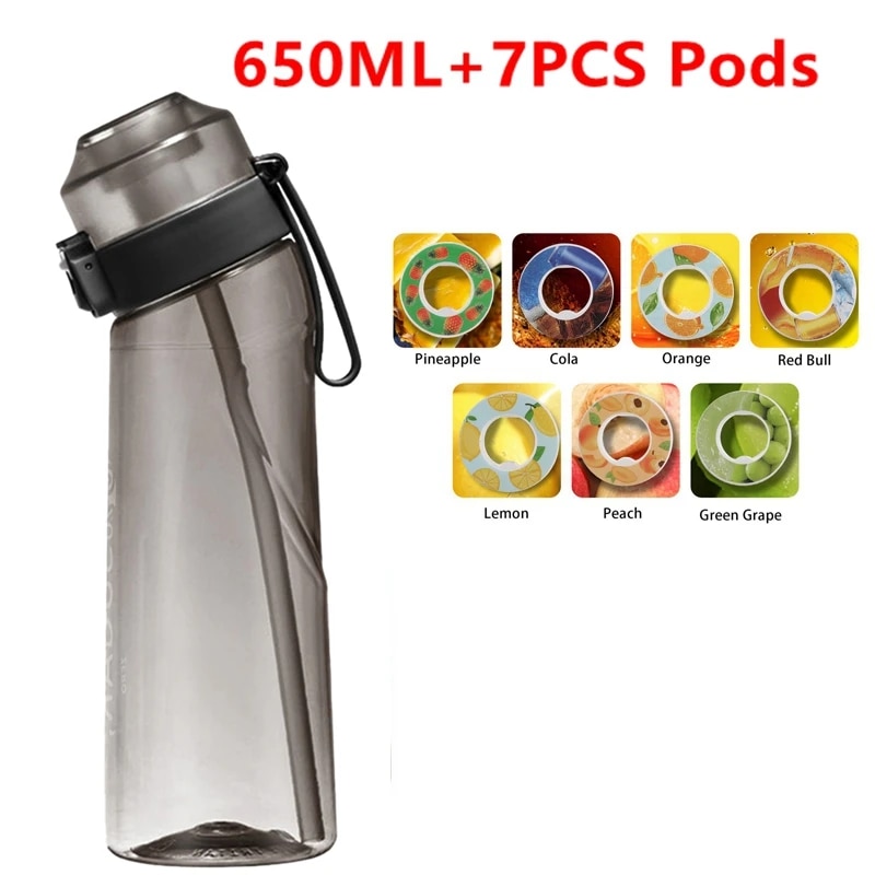 Air Flavored Water Bottle Scent Up Water Cup Sports Water Bottle For Outdoor Fitness Fashion Water Cup With Straw Flavor Pods