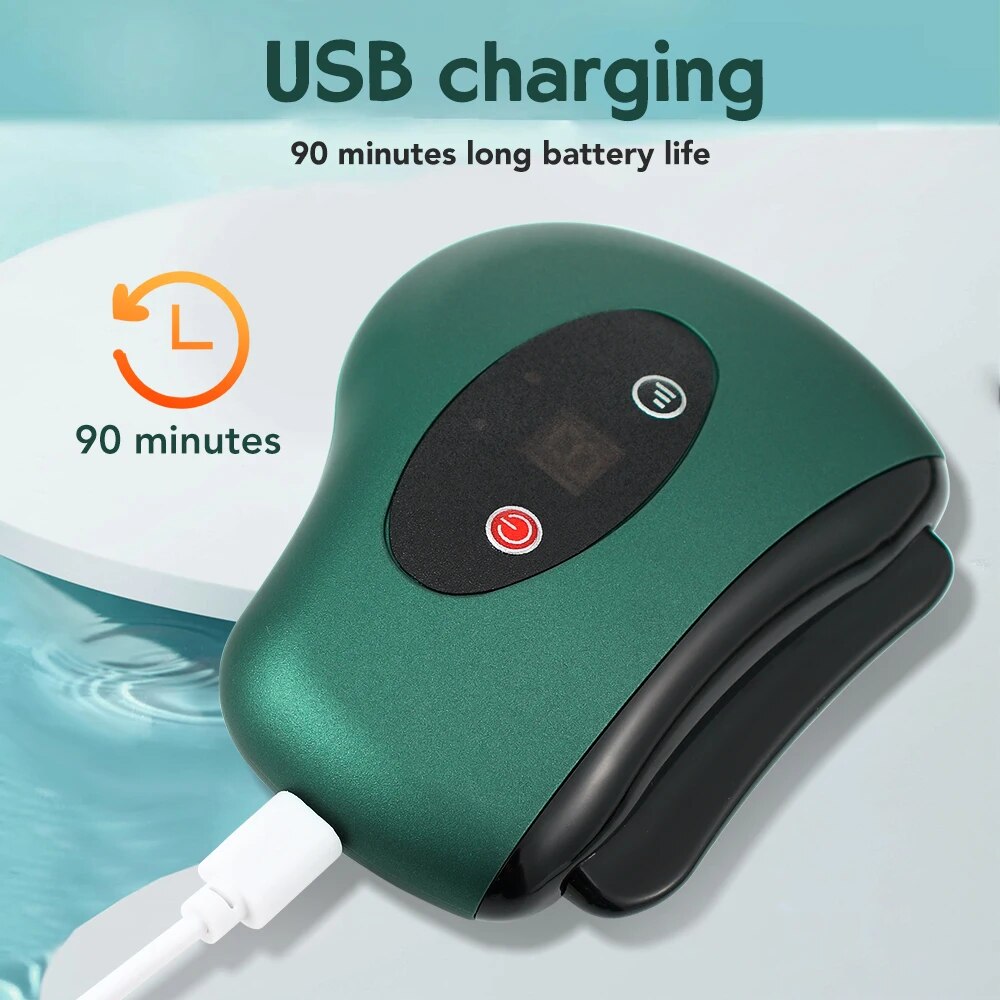 Electric Scraping Board Guasha Stone Gua Sha Scraper Hot Compress Vibration Facial Lifting Slimming Relaxation Massage Devices