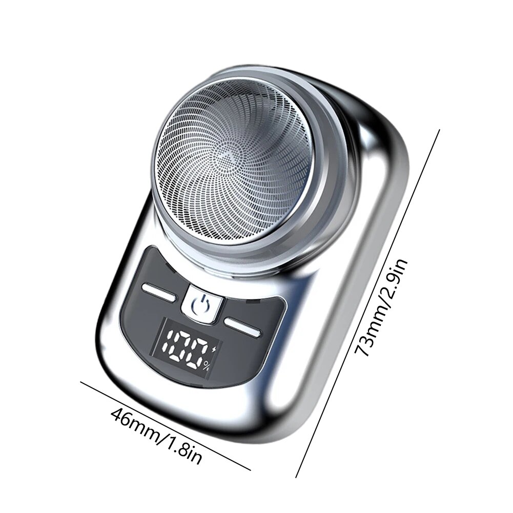 180mAh Men Electric Shaver Portable Mini Household Shaving Machine USB Rechargeable Digital Display for Removing Chest Body Hair