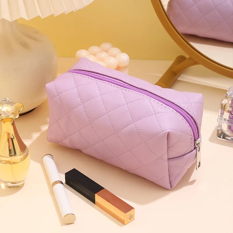 Large Travel Cosmetic Bag for Women Leather Makeup Organizer Female Toiletry Kit Bags Make Up Case Storage Pouch Luxury Lady Box