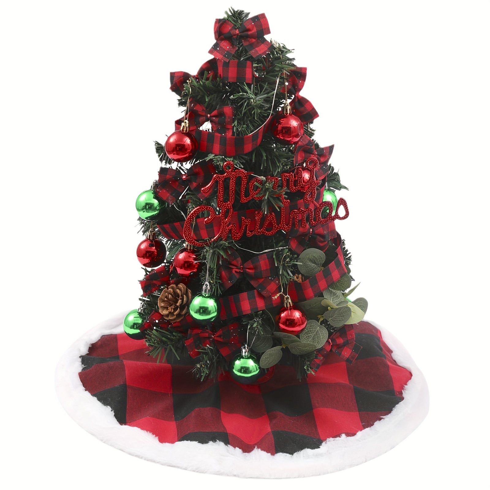 Merry Christmas Desktop Christmas Tree Home Decoration Supplies Small Ornaments 16.54inch Small Mini Christmas Tree Thanksgiving Day Gift
