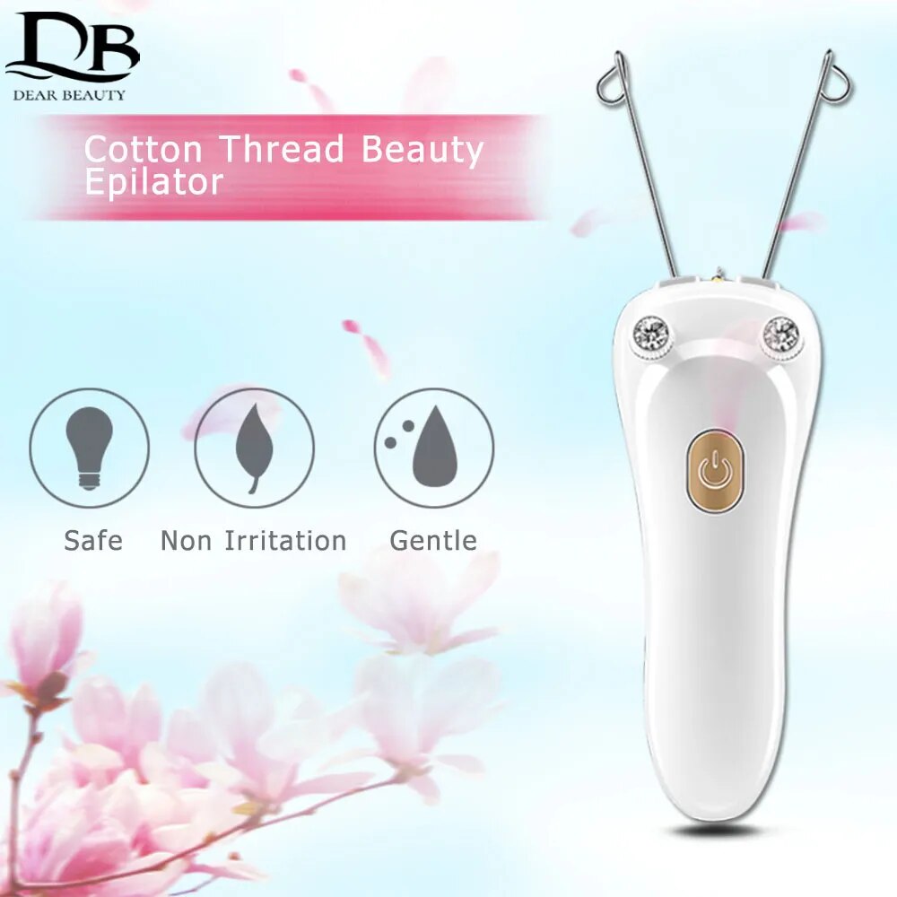 Electric Hair Remover Women Beauty Epilator Body Facial Hair Removal Defeatherer Cotton Thread Depilator for All Body Parts