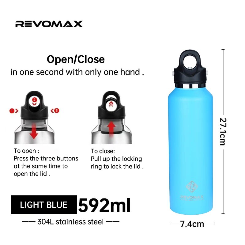 20oz Simple Modern Insulated Water Bottle Travel Coffee Mug With Unique Lid Leakproof Reusable Stainless Steel Tumbler Cup