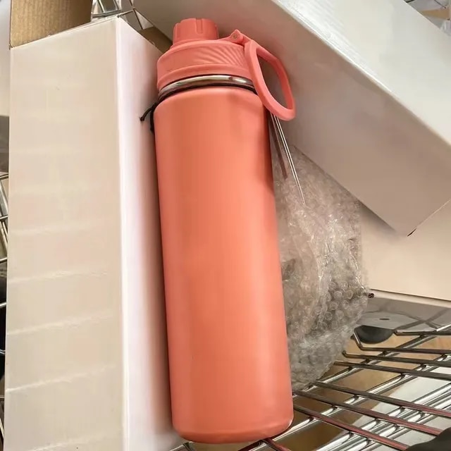 710ml Lulu Insulated Water Cup Sports Bottle Water Bottles Stainless Steel Pure Titanium Vacuum Portable Leakproof Outdoor Cup