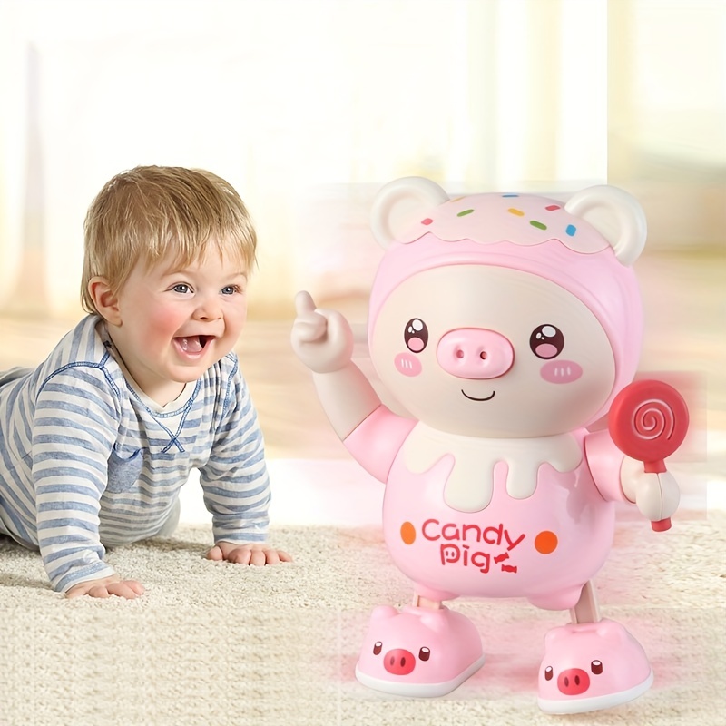 Adorable Smart Electric Pig Baby Toy Doll - Lights Up, Music Plays, & Twists & Swings! Halloween Thanksgiving Christmas Gifts