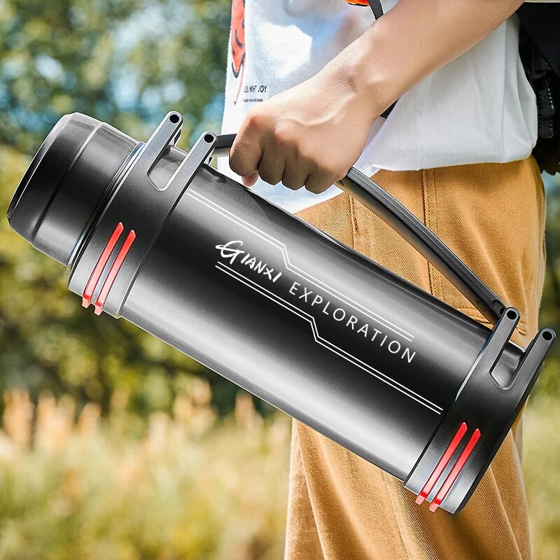 Stainless Steel Thermos Bottle Vacuum Large Capacity Flasks Water Bottle Insulated Water Outdoor Travel Bottle Cup Keeping Warm