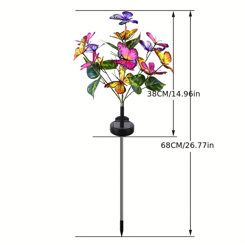 Brighten Up Your Garden with This Solar-Powered Butterfly Flower Lamp - Perfect for Home Decor, Camping, Parties & More!