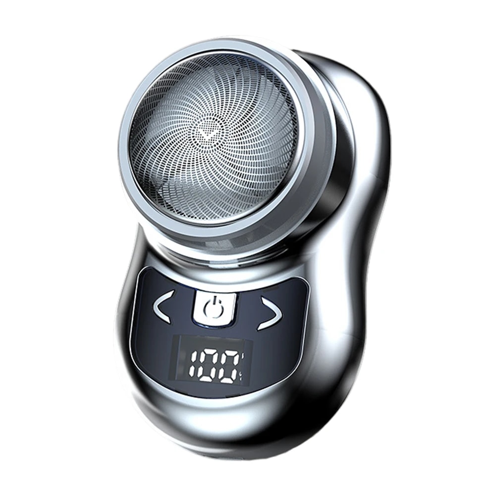 180mAh Men Electric Shaver Portable Mini Household Shaving Machine USB Rechargeable Digital Display for Removing Chest Body Hair