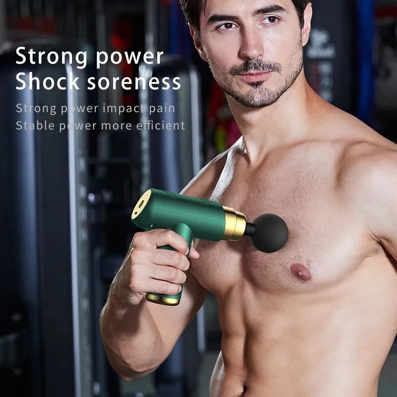 Portable Mini Massage Gun Pistol Facial Massager For Body Neck Deep Tissue Muscle Relaxation Gout Pain Relief Body Massager