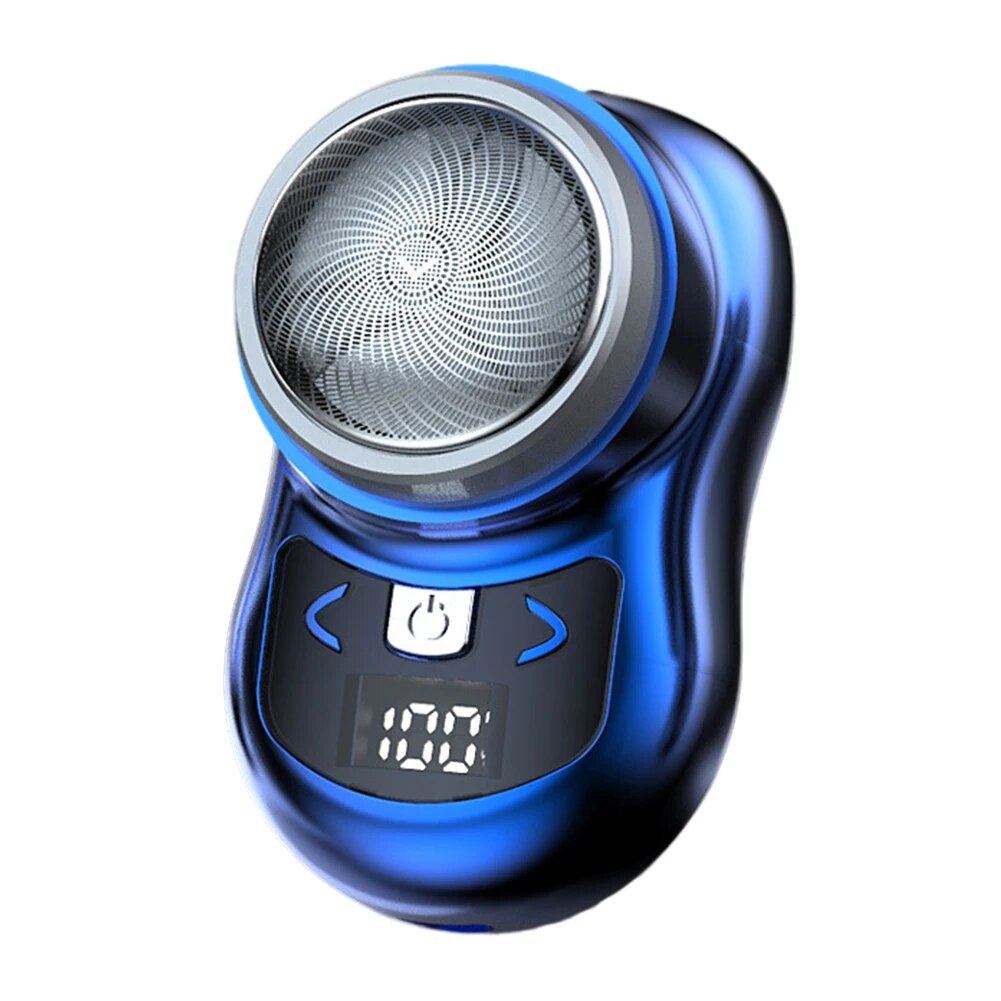 180mAh Men Electric Shaver Portable Mini Household Shaving Machine USB Rechargeable Digital Display for Removing Chest Body Hair