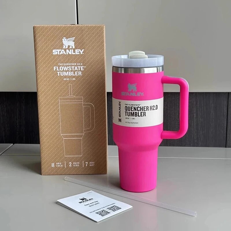 40oz Stanley Adventure Quencher H2.0 Tumbler With Handle Stainless Steel 40 Oz Water Bottle Vacuum Insulated Travel Cup