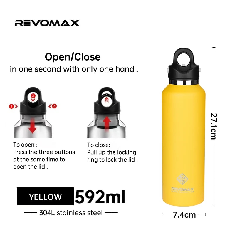 20oz Simple Modern Insulated Water Bottle Travel Coffee Mug With Unique Lid Leakproof Reusable Stainless Steel Tumbler Cup