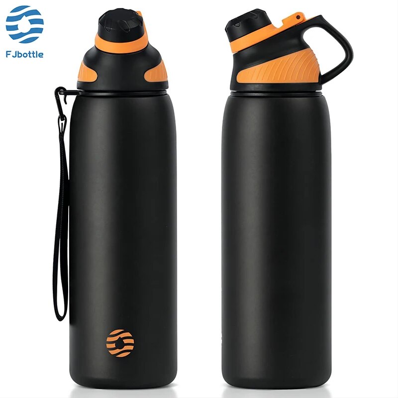 Thermos With Magnetic Lid Outdoor Sport Stainless Steel Water Bottle Keep Cold Insulated Vacuum Flask 1000ml