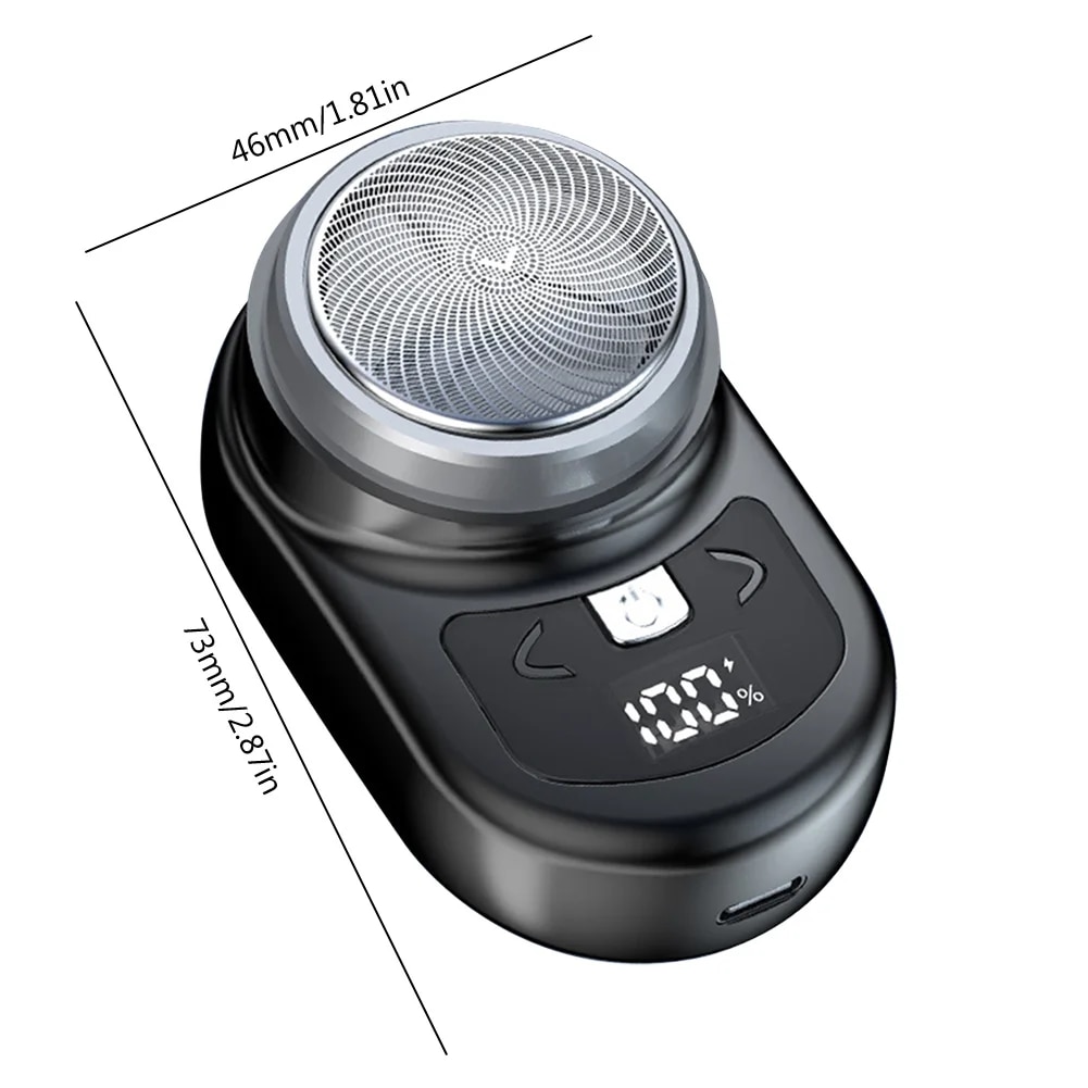 180mAh Men Electric Shaver Portable Mini Household Shaving Machine USB Rechargeable Digital Display for Removing Chest Body Hair