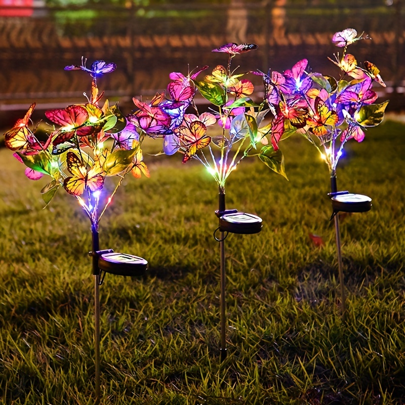 Brighten Up Your Garden with This Solar-Powered Butterfly Flower Lamp - Perfect for Home Decor, Camping, Parties & More!