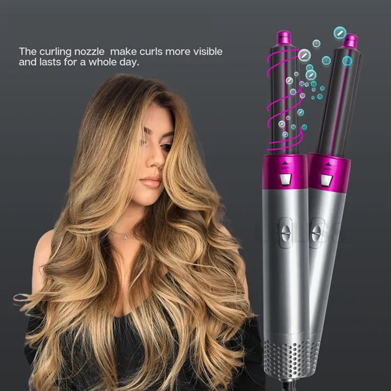 Hairdryer Comb A 5 In 1 Hot Air Comb For Curling And Straightening Hair Automatic Straight Hair Comb And Hair Dryer