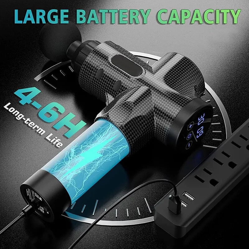 Deep Tissue Massage Gun Portable Facial Muscle Massager Massage Pistool For Back Neck Body Muscle Pain Relieve