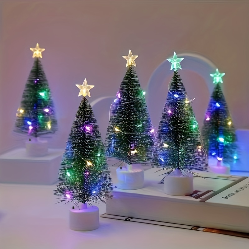 3pcs Desktop Decoration Miniature Christmas Tree Set Of 3 Sizes(Large, Medium, Small), Miniature Christmas Tree For Xmas Holiday Party Home, Suitable For Outdoor Activities Decoration