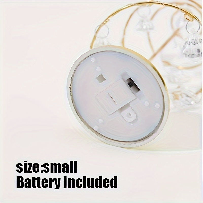 1pc Christmas Iron Night Light, Transparent Crystal Christmas Tree Light, Birthday Room Bedroom Atmosphere Light, Decorative Table Lamp