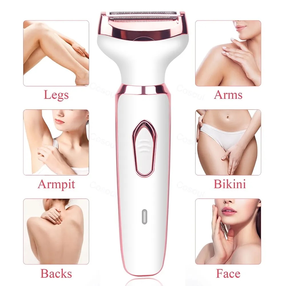 4 in 1 Women Body Hair Removal Women Shaver Underarm Hair Leg Hair Pubic Hair Sensitive Area Hair Razor Trimmer Women Epilator