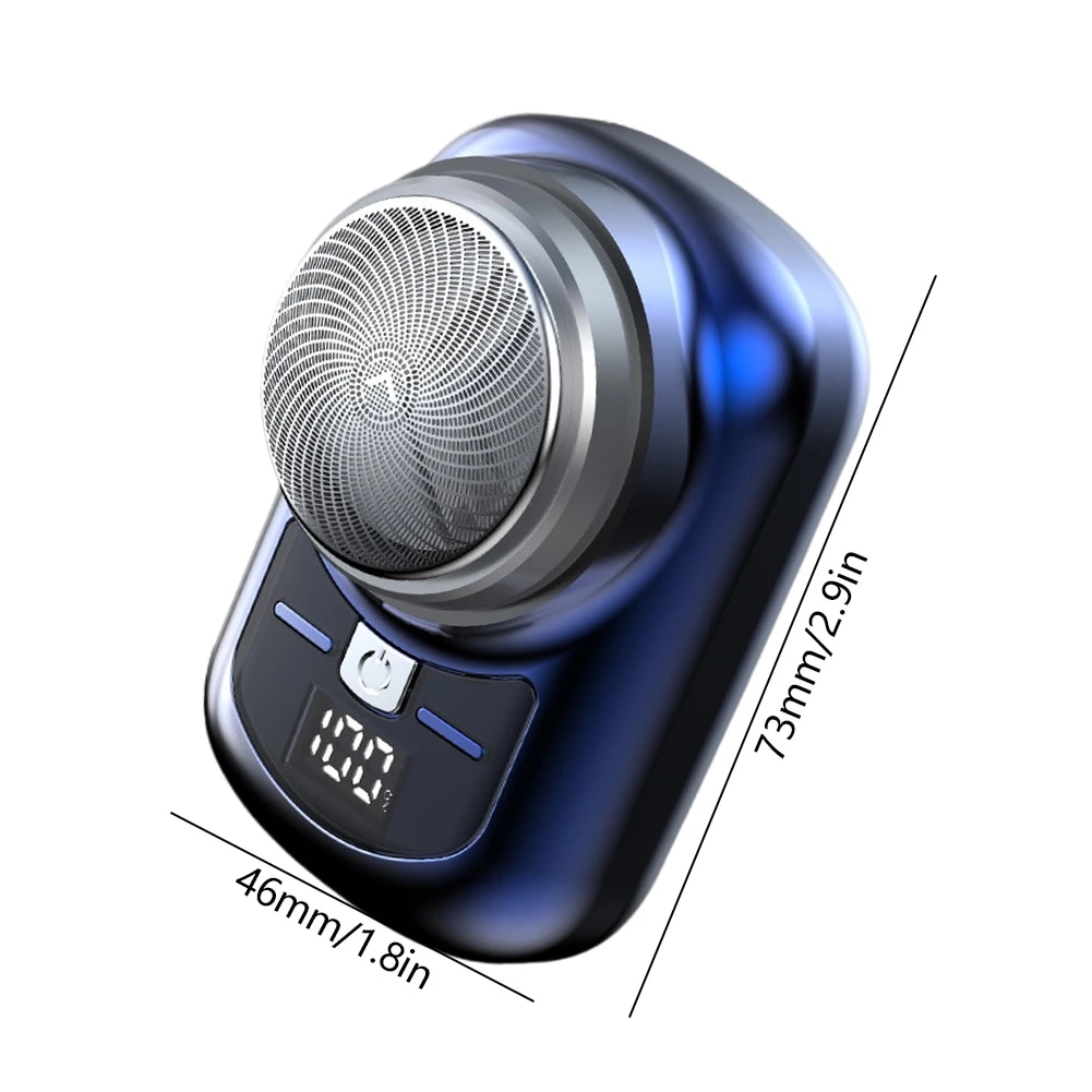 180mAh Men Electric Shaver Portable Mini Household Shaving Machine USB Rechargeable Digital Display for Removing Chest Body Hair
