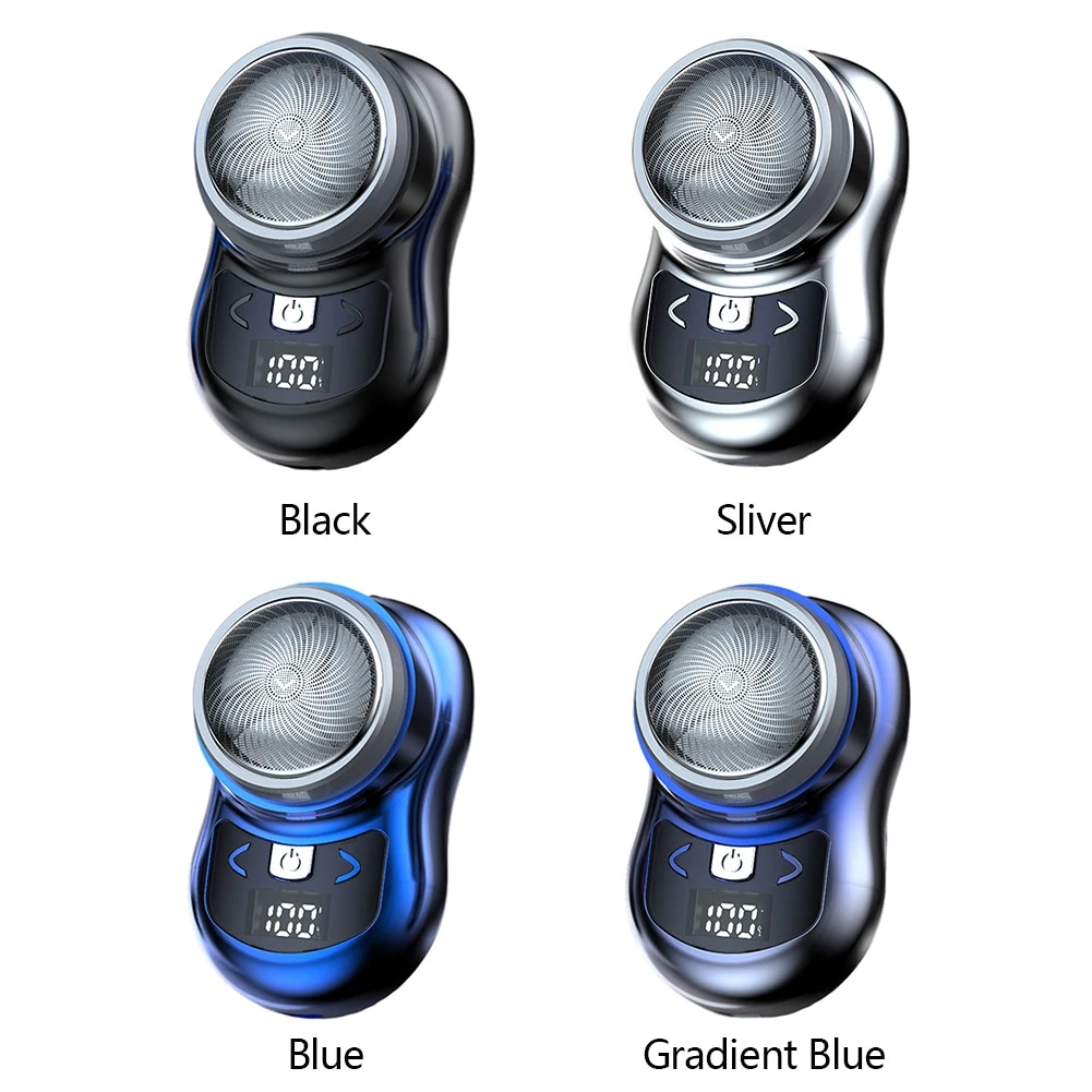 180mAh Men Electric Shaver Portable Mini Household Shaving Machine USB Rechargeable Digital Display for Removing Chest Body Hair
