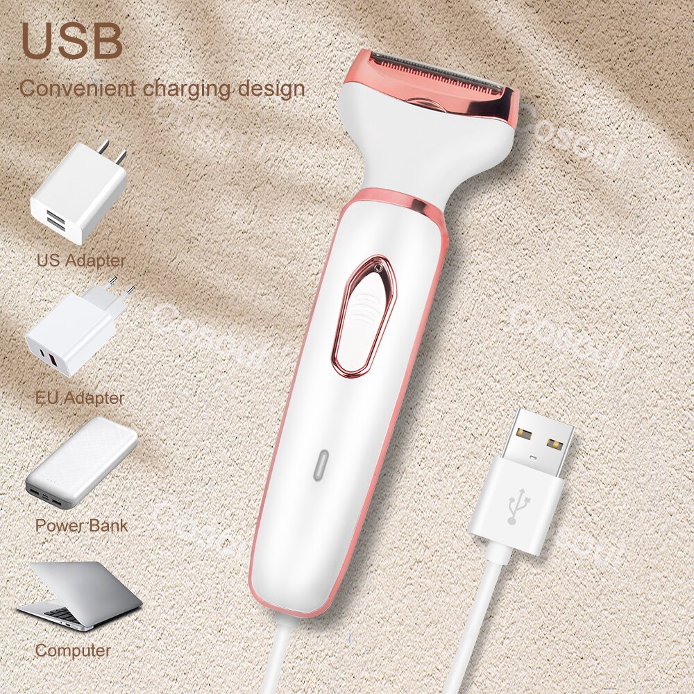 4 in 1 Women Body Hair Removal Women Shaver Underarm Hair Leg Hair Pubic Hair Sensitive Area Hair Razor Trimmer Women Epilator