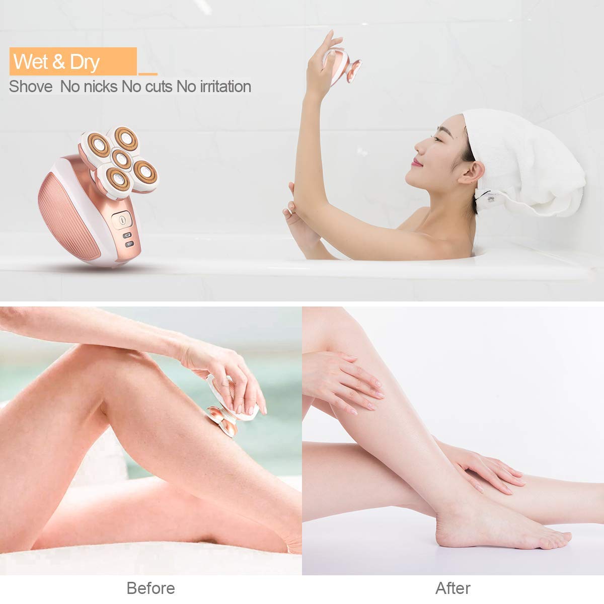 Painless Electric Shaver For Women Legs Rechargeable Hair Removal Female Shaving Machine Underarm Lady Electric Razor For Body
