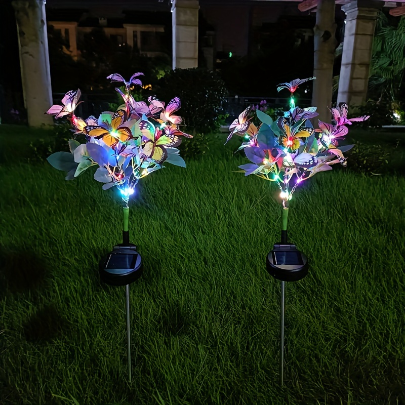Solar Simulation Butterfly Tree Light, Outdoor Yard Decoration Butterfly Light, For Lawn, Ground, Garden