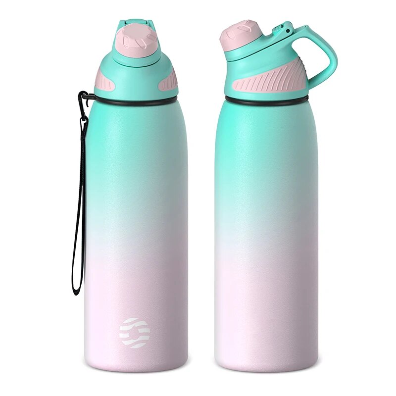 Thermos With Magnetic Lid Outdoor Sport Stainless Steel Water Bottle Keep Cold Insulated Vacuum Flask 1000ml