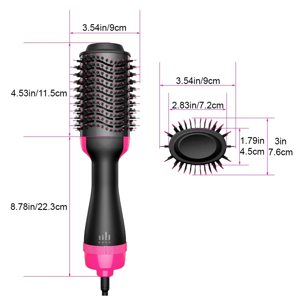 Hair Dryer Hot Air Brush Styler and Volumizer One Step Multifunction Hair Sraightener Curler Comb Electric Ion Blow Dryer Brush