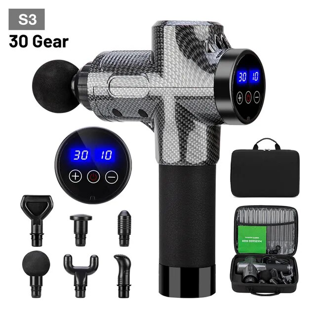 High Frequency Massage Gun Muscle Relax Body Relaxation Electric Massager with Portable Bag Therapy Gun for Fitness