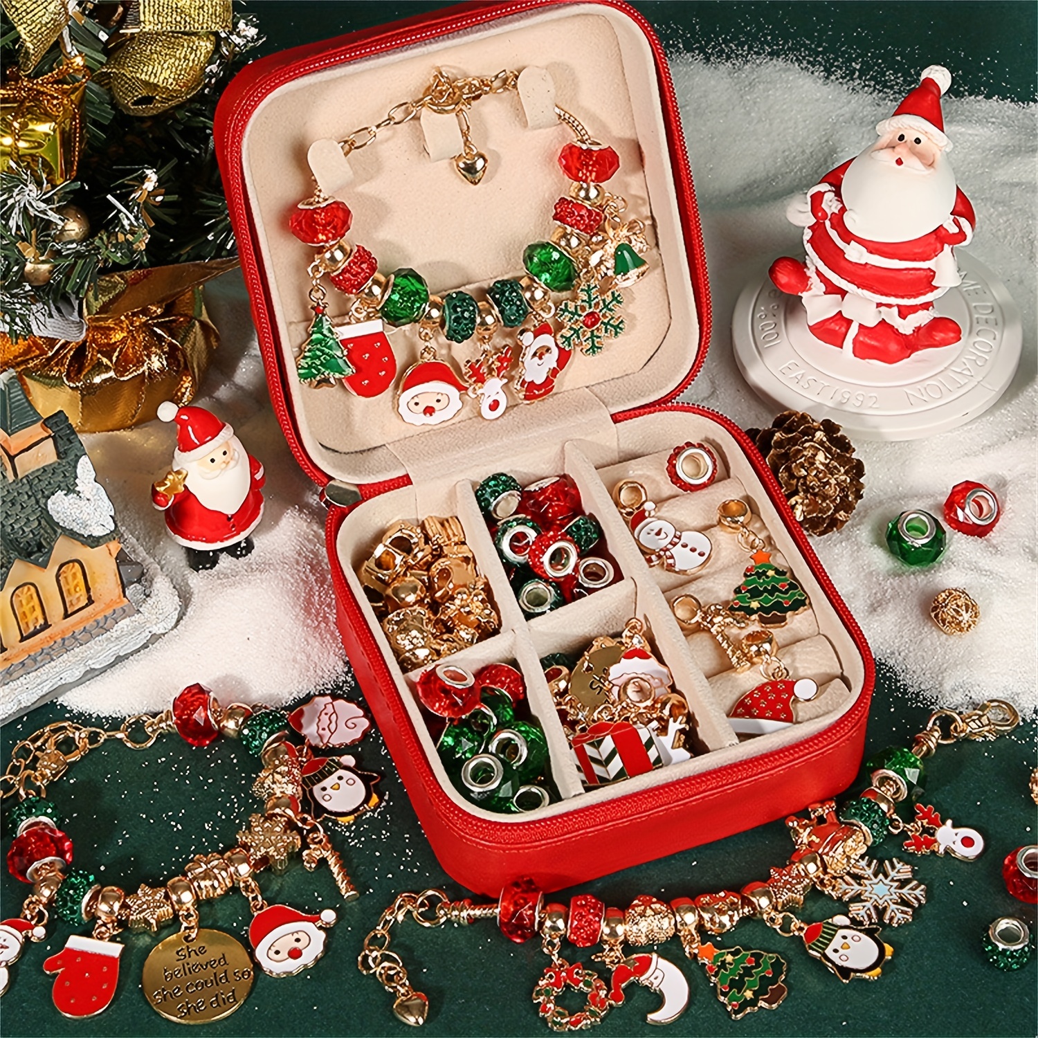 Christmas Charm Bracelet DIY Making Kit,