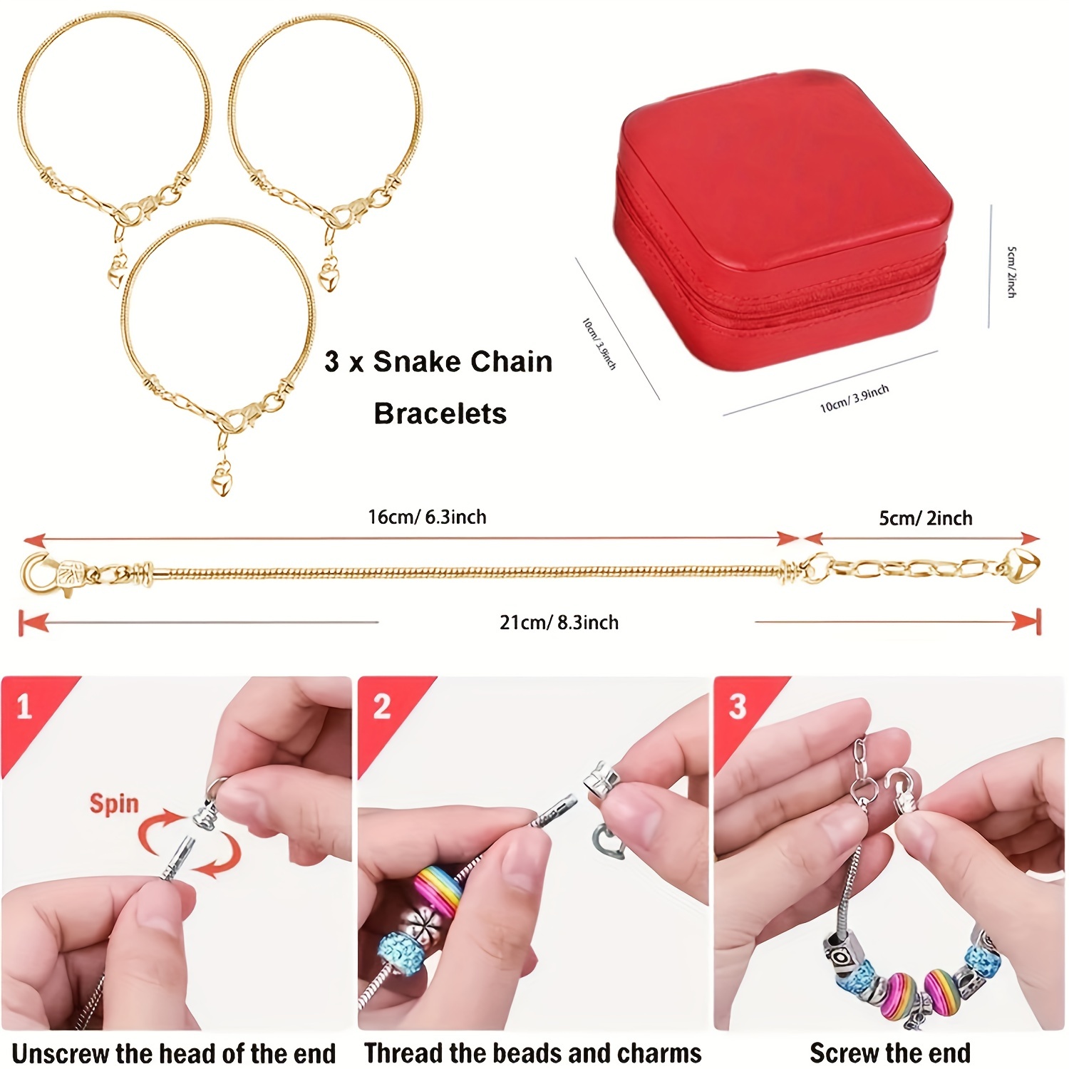 Christmas Charm Bracelet DIY Making Kit,