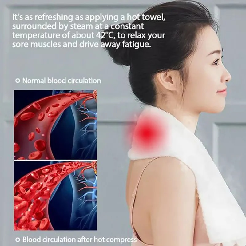 New Smart Neck Shoulder EMS Muscle Massager Trainer Heat Relaxation Electric Pain Relief ToolCervical Vertebra Physiotherapy