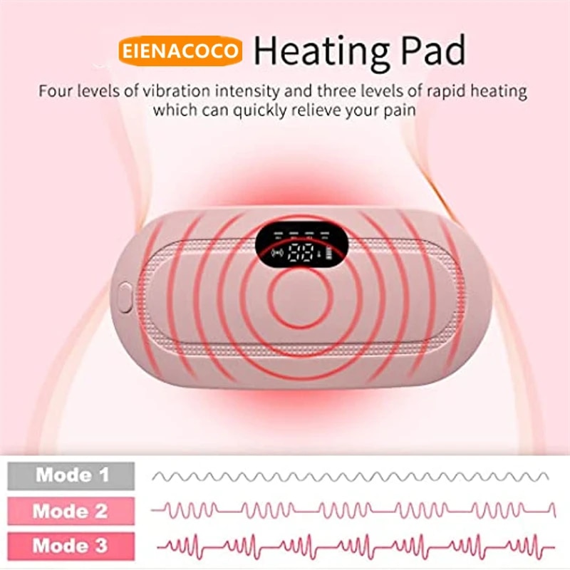 Menstrual Heating Pad Smart Warm Palace Belt Relief Waist Pain Cramps Vibrating Abdominal Massager Electric Waist Belt Device